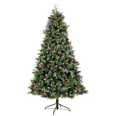 Image showing  7.5 ft. Snow-Tipped Aspen Spruce Artificial Christmas Tree with LED Lights