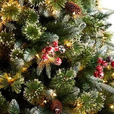 Image showing  7.5 ft. Snow-Tipped Aspen Spruce Artificial Christmas Tree with LED Lights