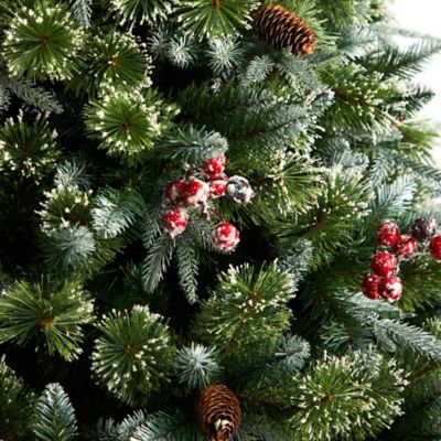 Image showing  7.5 ft. Snow-Tipped Aspen Spruce Artificial Christmas Tree with LED Lights