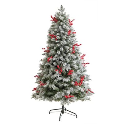 Image showing  6 ft. Snow-Tipped Norwegian Fir Pre-Lit Artificial Christmas Tree