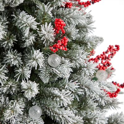 Image showing  6 ft. Snow-Tipped Norwegian Fir Pre-Lit Artificial Christmas Tree
