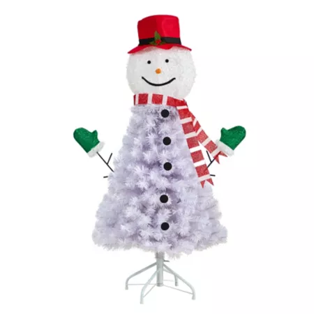 4 ft Almost Natural Artificial Snowman Christmas Tree with 234 Bendable Branches Artificial Christmas Trees