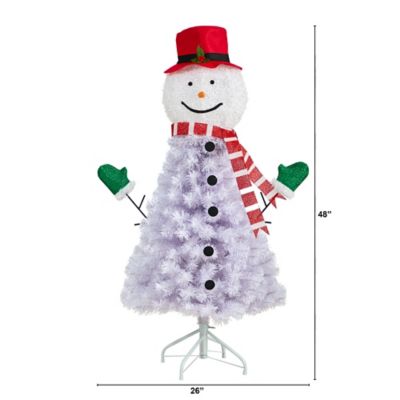 Image showing  4 ft. Snowman Artificial Christmas Tree with 234 Bendable Branches