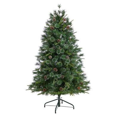 Image showing  4 ft. Snowed Tipped Clermont Mixed Pine Artificial Christmas Tree