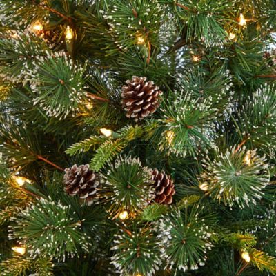 Image showing  4 ft. Snowed Tipped Clermont Mixed Pine Artificial Christmas Tree