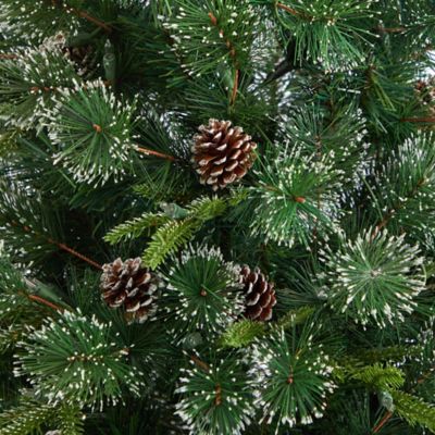 Image showing  4 ft. Snowed Tipped Clermont Mixed Pine Artificial Christmas Tree