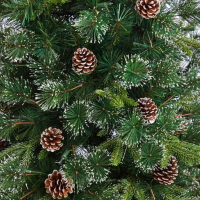 Image showing  5 ft. Snowed-Tipped Clermont Mixed Pine Artificial Christmas Tree with Clear Lights
