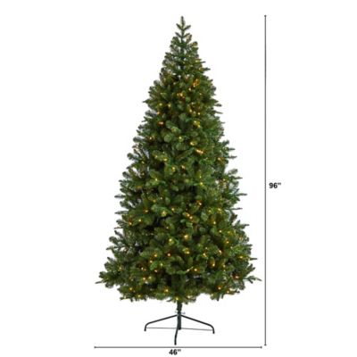 Image showing  8 ft. Grand Teton Spruce Flat Back Artificial Christmas Tree
