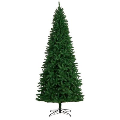 Image showing  9 ft. Green Valley Fir Artificial Christmas Tree with Clear LED Lights and Bendable Branches