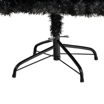 Image showing 5 th Nearly Natural 4 ft. Black Artificial Christmas Tree with Clear LED Lights