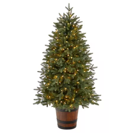 Nearly Natural 5' Colorado Aspen Artificial Christmas Tree with LED Lights in Decorative Planter Artificial Christmas Trees