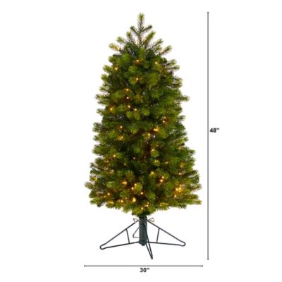 Image showing  4 ft. Slim Colorado Mountain Spruce Artificial Christmas Tree with LED Lights