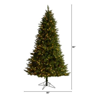 Image showing  7.5 ft. Vermont Spruce Artificial Christmas Tree with LED Lights