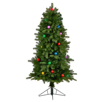 Image showing  5 ft. Montana Mountain Fir Artificial Christmas Tree with LED Lights