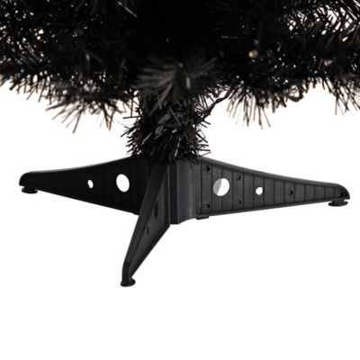 Image showing 5 th Nearly Natural 2 ft. Pre-Lit Black Artificial Christmas Tree with Bendable Branches