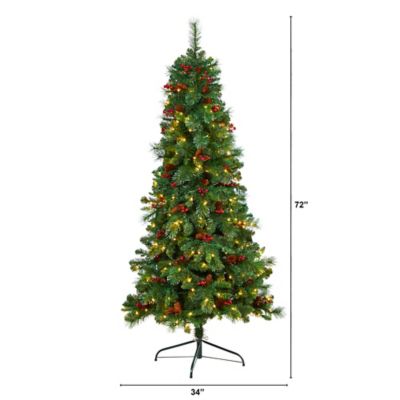 Image showing  6 ft. Flat Back Montreal Mountain Pine Artificial Christmas Tree