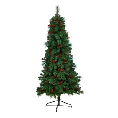 Image showing  6 ft. Flat Back Montreal Mountain Pine Artificial Christmas Tree
