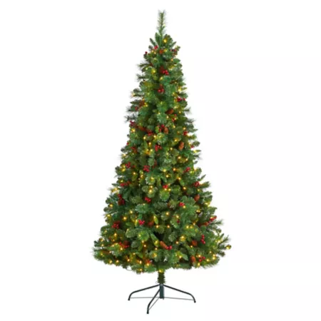 Montreal Mountain Pine Artificial Christmas Tree 7 ft Flat Back Nearly Natural Artificial Christmas Trees