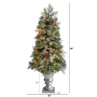 Image showing  4 ft. English Pine Artificial Christmas Tree with LED Lights