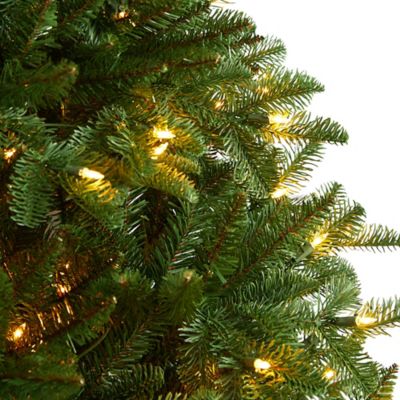 Image showing  6 ft. South Carolina Spruce Artificial Christmas Tree with White Warm Lights and Bendable Branches