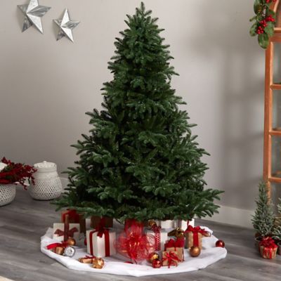 Image showing 7 th Nearly Natural 6 ft. South Carolina Spruce Artificial Christmas Tree with White Warm Lights and Bendable Branches
