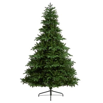 Image showing 6 th Nearly Natural 8 ft. South Carolina Spruce Artificial Christmas Tree with White Warm Lights and Bendable Branches