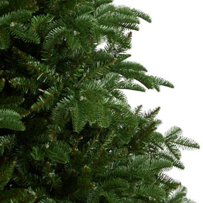 Image showing 8 th Nearly Natural 8 ft. South Carolina Spruce Artificial Christmas Tree with White Warm Lights and Bendable Branches