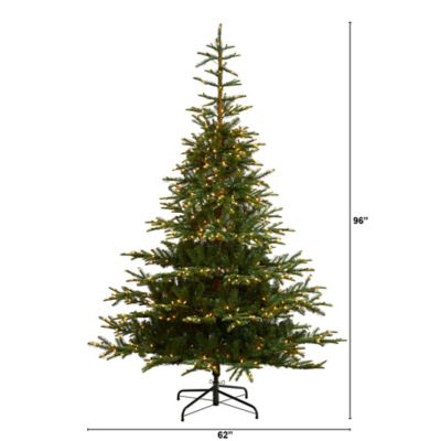 Image showing  8 ft. Layered Washington Spruce Artificial Christmas Tree with Clear Lights and Bendable Branches
