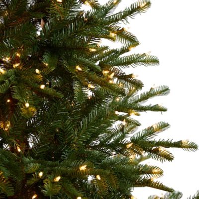 Image showing  8 ft. Layered Washington Spruce Artificial Christmas Tree with Clear Lights and Bendable Branches