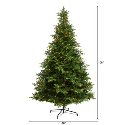 Image showing  9 ft. North Carolina Spruce Artificial Christmas Tree with Clear Lights and Bendable Branches