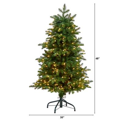 Image showing  4 ft. South Carolina Fir Artificial Christmas Tree with Clear Lights and Bendable Branches
