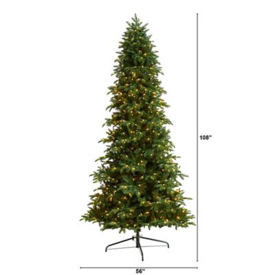 Image showing  9 ft. South Carolina Fir Artificial Christmas Tree with Clear Lights and Bendable Branches