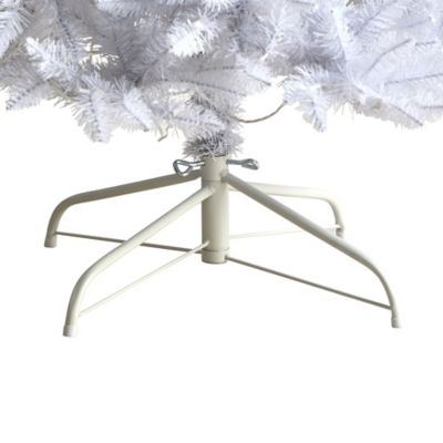 Image showing 5 th Nearly Natural 8 ft. Slim White Artificial Christmas Tree with Warm White LED Lights and Bendable Branches