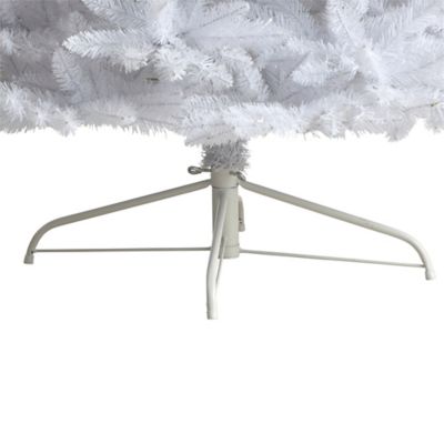 Image showing 5 th Nearly Natural 10 ft. Pre-Lit Slim White Artificial Christmas Tree with Bendable Branches, Warm White LED Lights