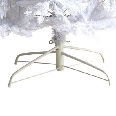 Image showing 5 th Nearly Natural 11 ft. Pre-Lit Slim White Artificial Christmas Tree with Bendable Branches, Warm White LED Lights