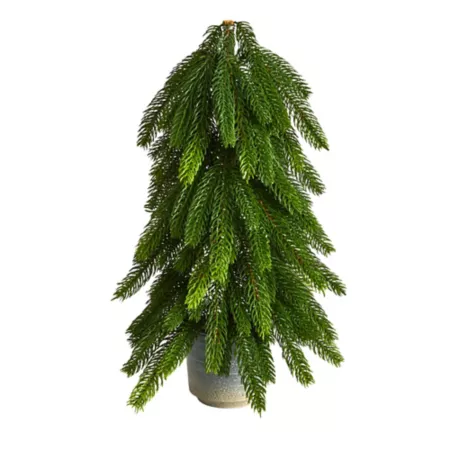 Nearly Natural 17" Artificial Christmas Tree in Decorative Planter Artificial Christmas Trees