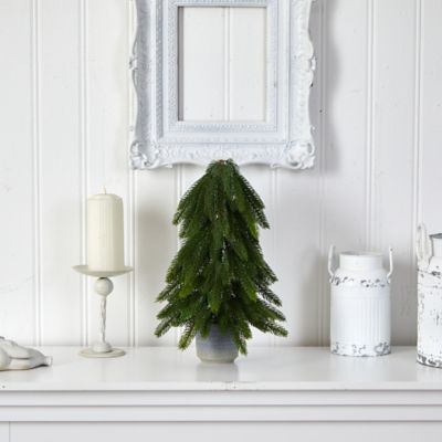 Image showing  17 in. Pine Artificial Christmas Tree in Decorative Planter