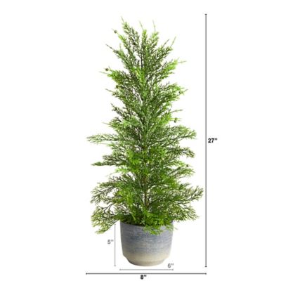 Image showing  27 in. Californian Cedar Artificial Tree in Decorative Planter