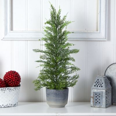 Image showing  27 in. Californian Cedar Artificial Tree in Decorative Planter
