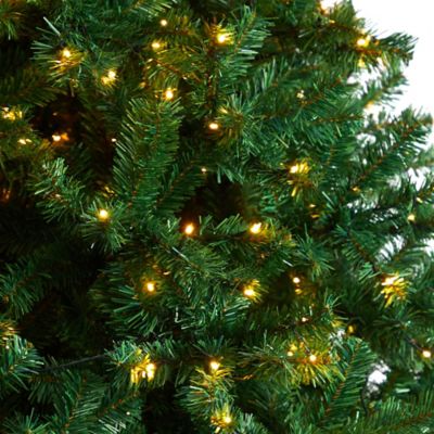 Image showing  9 ft. Northern Tip Artificial Christmas Tree with Clear LED Lights and Bendable Branches