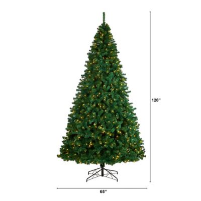 Image showing  10 ft. Northern Tip Artificial Christmas Tree with Clear LED Lights and Bendable Branches