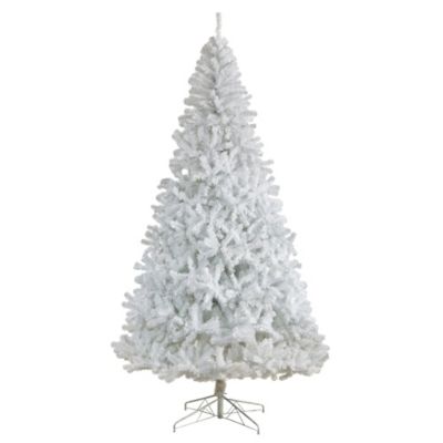 Image showing  9 ft. White Artificial Christmas Tree with LED Lights and Bendable Branches