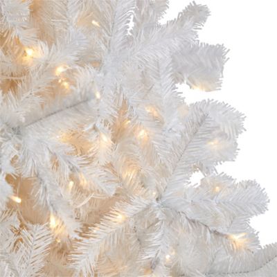 Image showing  9 ft. White Artificial Christmas Tree with LED Lights and Bendable Branches