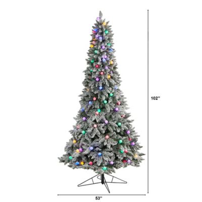 Image showing  8.5 ft. Flocked British Columbia Mountain Fir Artificial Christmas Tree