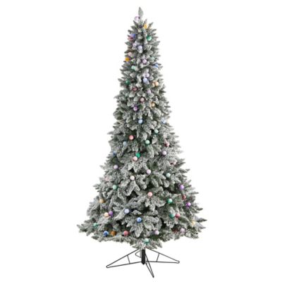 Image showing  8.5 ft. Flocked British Columbia Mountain Fir Artificial Christmas Tree