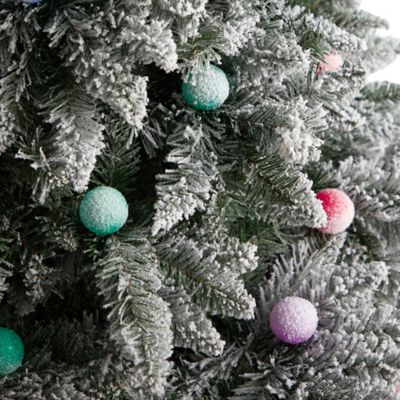 Image showing  8.5 ft. Flocked British Columbia Mountain Fir Artificial Christmas Tree