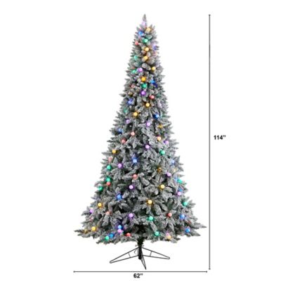 Image showing  9.5 ft. Flocked British Columbia Mountain Fir Artificial Christmas Tree