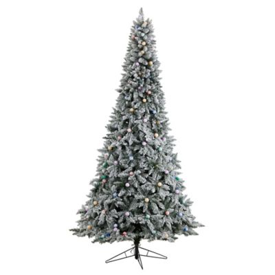 Image showing  9.5 ft. Flocked British Columbia Mountain Fir Artificial Christmas Tree
