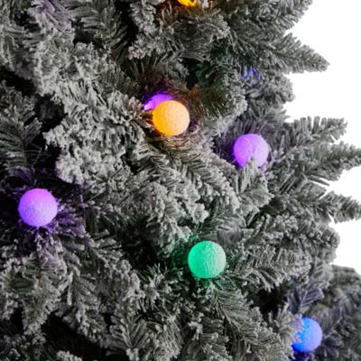 Image showing  9.5 ft. Flocked British Columbia Mountain Fir Artificial Christmas Tree