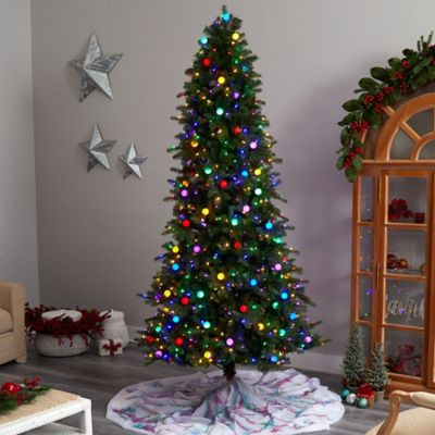 Image showing  8.5 ft. Montana Mountain Fir Artificial Christmas Tree with LED Lights